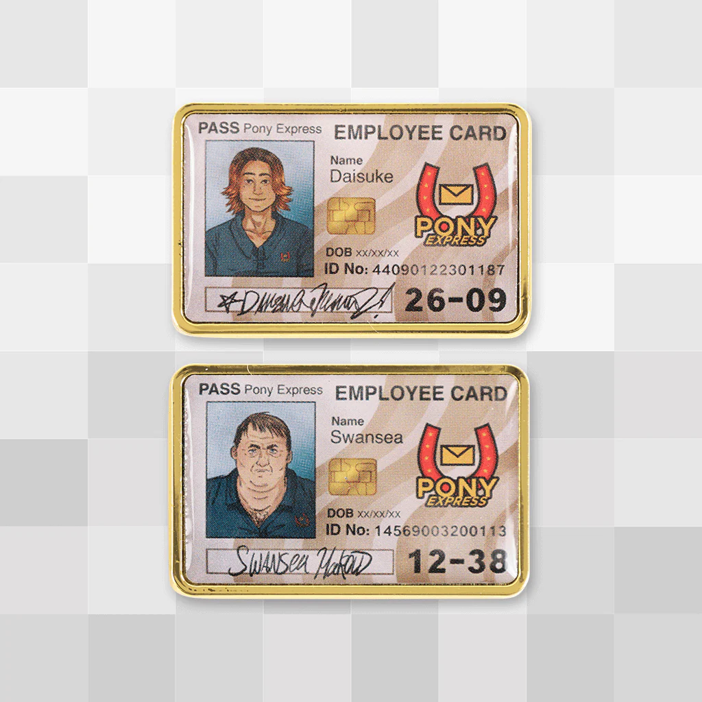 Daisuke and Swansea ID Card Pins