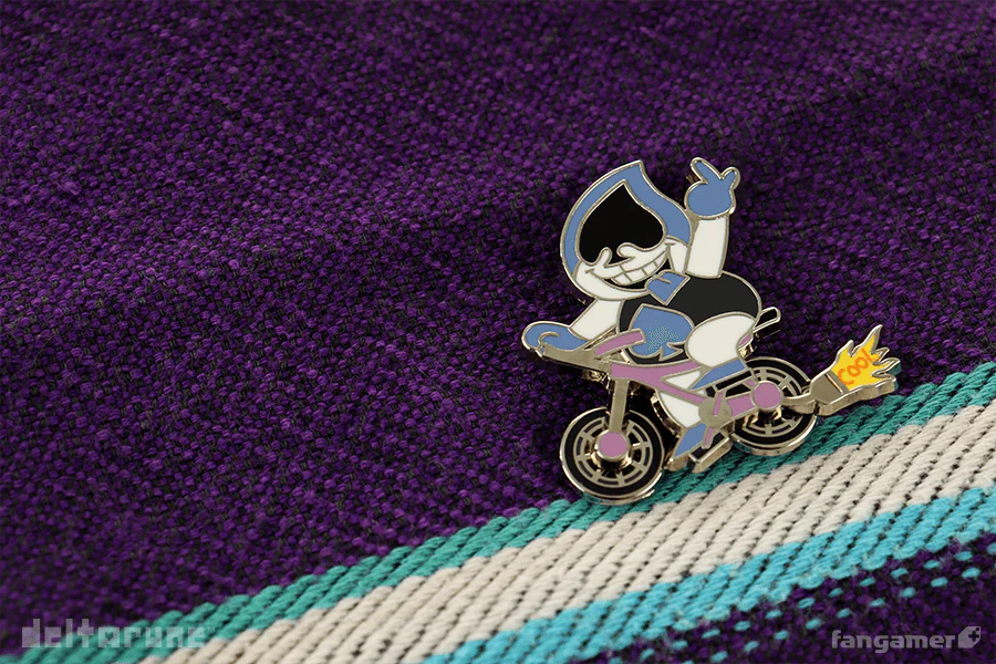 Cool Bike Lancer Spinning Enamel Pin - Image 4