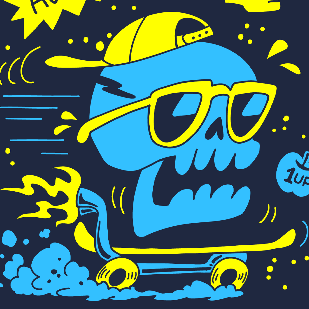 GDQ Skater Skull